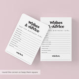 Wishes and Advice for the Birthday Girl Printable