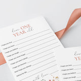 Wildflower First Birthday Party Wishes Card Printable