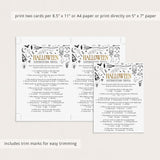 Halloween Superstition Trivia with Answer Key Printable