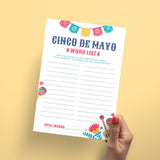 Cinco de Mayo Game for Kids Printable Word List