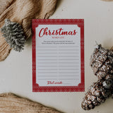 Christmas Word List Holiday Game for Families Printable