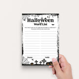 Printable Halloween Words Game Digital Download