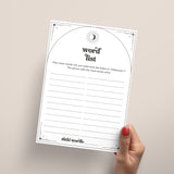 Educational Halloween Game Word List Printable