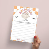 Family Halloween Game Night Word List Printable