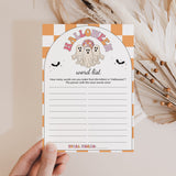 Family Halloween Game Night Word List Printable