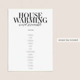 Housewarming Word Scramble Game with Answers Download