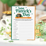 St. Patrick's Day Word Scramble Answers Included