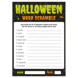 Halloween Word Scramble Printable Game Monster Theme by LittleSizzle