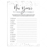 New Year's Word Scramble with Answer Key Printable by LittleSizzle