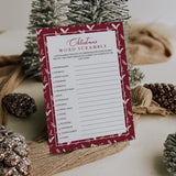 Holiday Word Scramble Game Instant Download