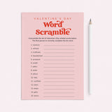 Valentine's Day Word Scramble Printable with Answers by LittleSizzle