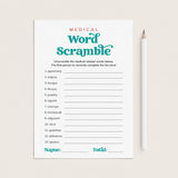 Medical Game Word Scramble with Answer Key Printable by LittleSizzle