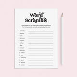Birthday Party Word Scramble Printable by LittleSizzle