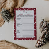 Holiday Word Scramble Game Instant Download