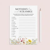 Mother's Day Word Scramble with Answers Printable by LittleSizzle