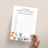 Dog Party Game Word Scramble with Answer Key