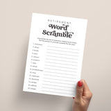 Office Retirement Party Game Printable Word Scramble with Answer Key