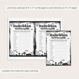 Printable Halloween Word Scramble | Black & White
