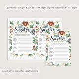 Printable Ugly Christmas Sweater Party Game Word Scramble with Answers