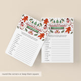 Unscramble Christmas Words Game with Answers Printable