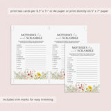 Mother's Day Word Scramble with Answers Printable