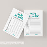 Medical Game Word Scramble with Answer Key Printable