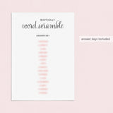 Simple Minimalist Birthday Games Bundle For Women Printable
