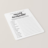 Printable Family Reunion Word Scramble with Answers