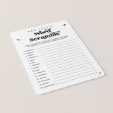 New Year's Eve Word Scramble Game with Answers Printable