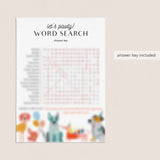 Dog Breed Word Search with Answer Key Printable