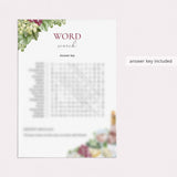 Wine Word Search Game Printable