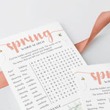 Spring Word Search with Hidden Message Printable