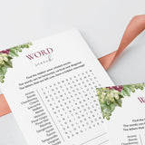 Wine Word Search Game Printable