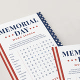 Memorial Day Word Search with Answer Key Printable
