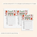 Printable Christmas Word Search with Answers