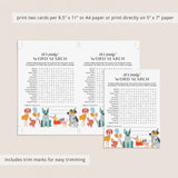 Dog Breed Word Search with Answer Key Printable