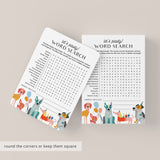 Dog Breed Word Search with Answer Key Printable