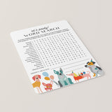 Dog Breed Word Search with Answer Key Printable
