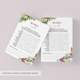 Wine Word Search Game Printable