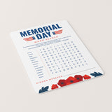 Memorial Day Word Search with Hidden Message Printable
