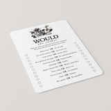 Skull Bridal Shower Would She Rather Game Instant Download