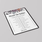 Halloween Theme Bridal Shower Game Would She Rather