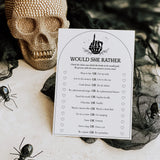 Would She Rather Bridal Shower Game Halloween Theme