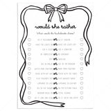 Dirty Would She Rather Bachelorette Game Printable by LittleSizzle