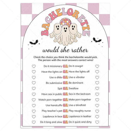 Let's Go Ghouls Bachelorette Game Would She Rather by LittleSizzle