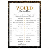 Birthday Game Would She Rather Printable by LittleSizzle