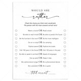 Would She Rather Printable Game for Mother's Day by LittleSizzle