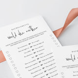 Bachelorette Would She Rather Game Printable