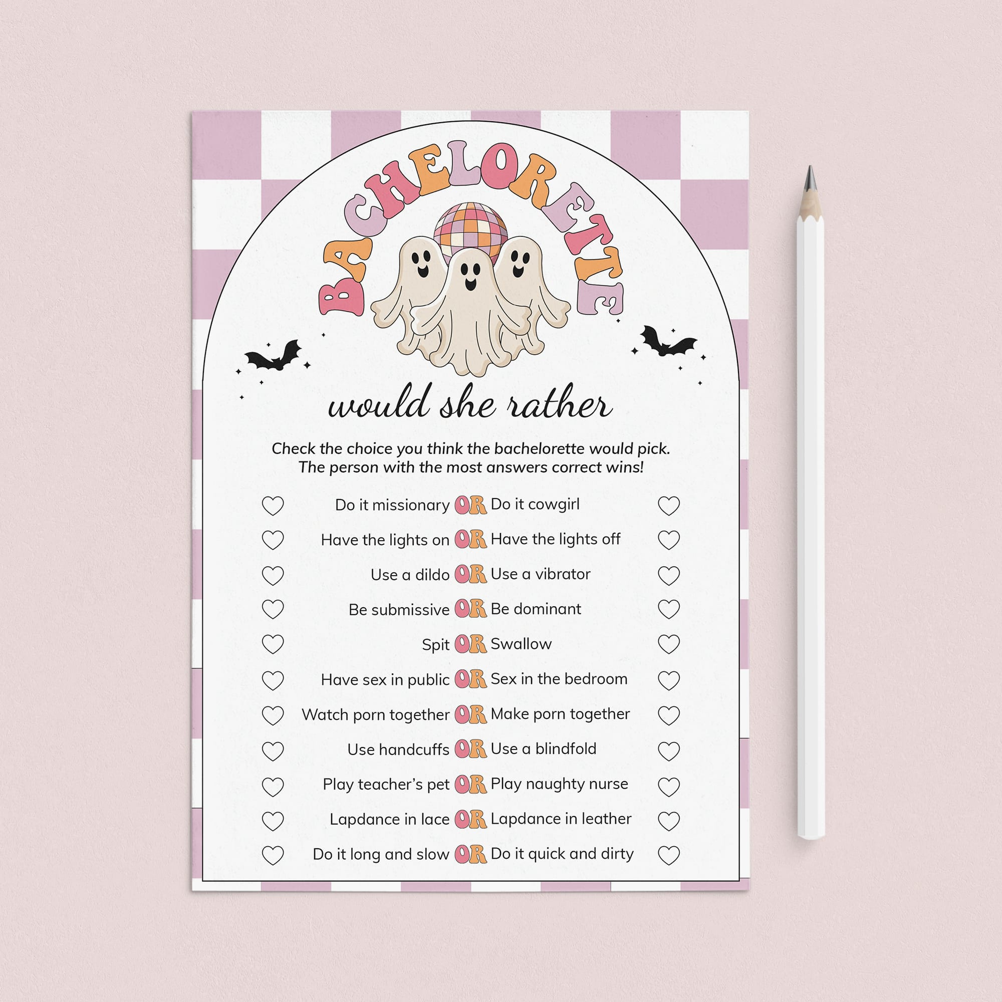 Let's Go Ghouls Bachelorette Game Would She Rather by LittleSizzle