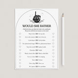 Would She Rather Bridal Shower Game Halloween Theme by LittleSizzle
